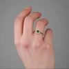 yellow gold daisy ring
